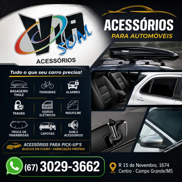 Acessórios para automóveis Via Som Acessórios em Campo Grande MS