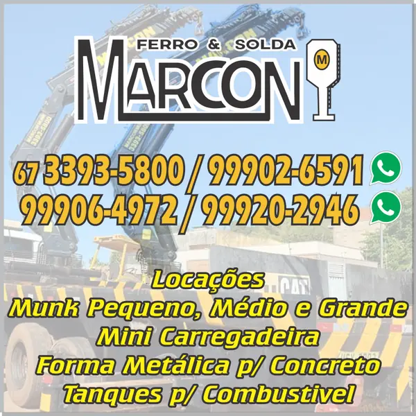 Aluguel de máquinas e equipamentos Ferro e Solda Marcon Munk em Campo Grande MS
