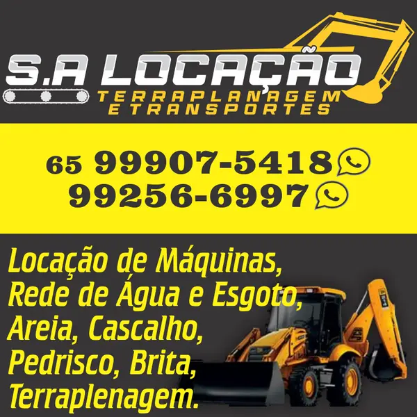 Aluguel de máquinas e equipamentos SA Locação de Máquinas com terraplenagem em Várzea Grande MT