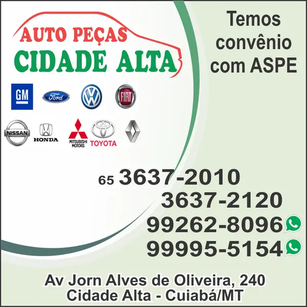 Auto peças Auto Peças Cidade Alta com convênio em Cuiabá MT