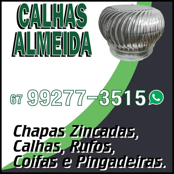 Calhas e rufos Calhas Almeida chapas zincadas em Campo Grande MS