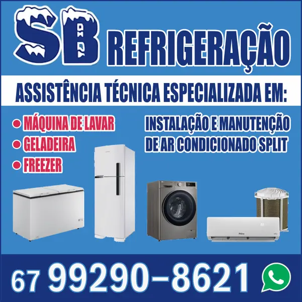 Conserto de aparelhos eletrodomésticos SB Refrigeração com 41 anos em Campo Grande MS
