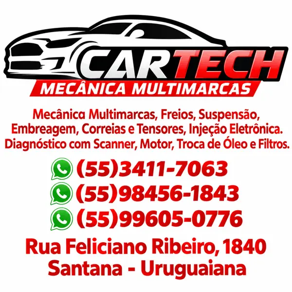 Conserto de automóveis na Cartech Mecânica Multimarcas com injeção eletrônica em Santana, Uruguaiana/RS.