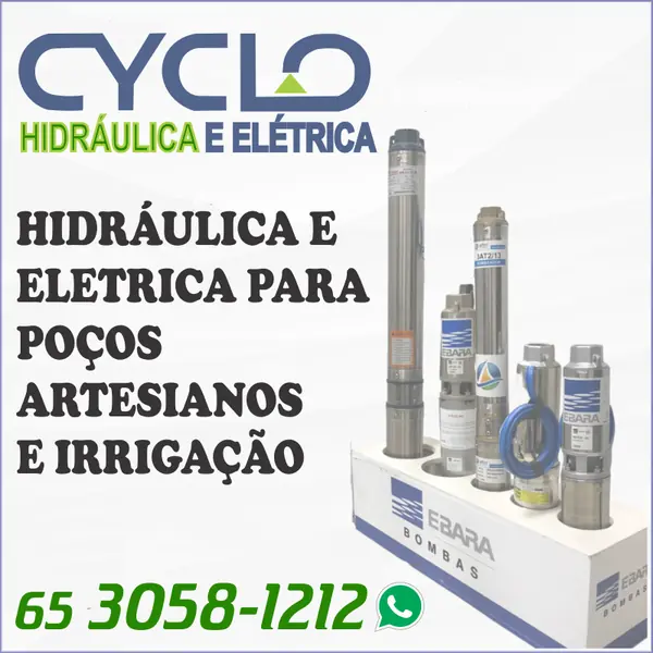 Equipamentos para poços artesianos na Cyclo Hidráulica e Elétrica em Várzea Grande MT