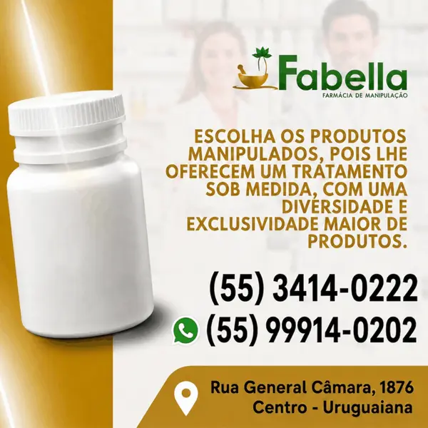 Farmácia de manipulação Fabella: tratamentos sob medida e exclusivos no Centro em Uruguaiana/RS. Confira!