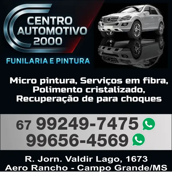 Funilaria e pintura automotiva no Centro Automotivo 2000 em Campo Grande MS