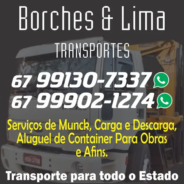 Guindastes Borches & Lima Munck carga e descarga em Campo Grande MS