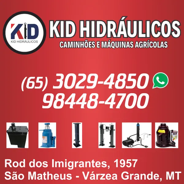 Hidráulica para caminhões e máquinas agrícolas Kid Hidráulicos em Várzea Grande MT