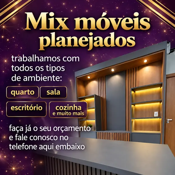 Móveis planejados Mix Móveis Planejados com projetos personalizados em Cuiabá MT