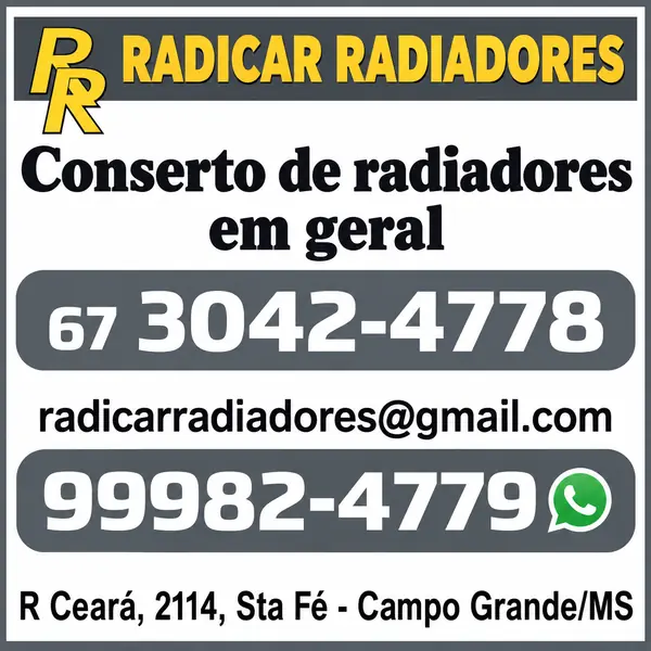Radiadores automotivos Radicar Radiadores conserto geral em Campo Grande MS