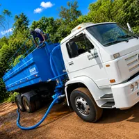Operacao de caminhao pipa de agua potavel da WSJ Transporte e Locacoes no bairro Trevisa em Campo Grande/MS!