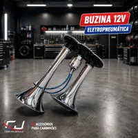 Buzina 12v eletropneumatica na CJ Distribuidora de Acessorios para Caminhoes em Varzea Grande/MT!