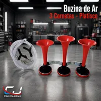 Buzina de ar 3 cornetas platisco na CJ Distribuidora de Acessorios para Caminhoes em Varzea Grande/MT!