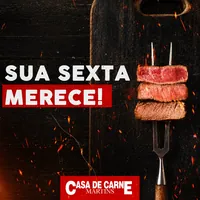 Carne no espeto para churrasco na Casa de Carne Martins em Goiabeiras, Cuiabá/MT!