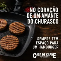 Hambúrguer artesanal grelhado na Casa de Carne Martins em Goiabeiras, Cuiabá/MT!