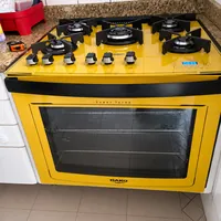 Instalacao de fogao Dako amarelo com super forno por Miguel Refrigeracao no bairro Tijuca em Campo Grande/MS!