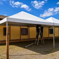 Montagem de tenda estruturada pela Rd Tendas e Toldos no Lagoa Park em Campo Grande/MS!
