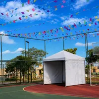 Tenda decorada para festa junina montada pela Rd Tendas e Toldos no Lagoa Park em Campo Grande/MS!