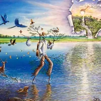 Pintura Andarilho das Águas do Professor Fernando D´ Andréa no Monte Castelo em Campo Grande/MS!