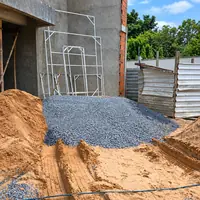 Brita e areia para construção na Soares Distribuidora e Artefatos de Cimento em Nossa Senhora da Guia, Cuiabá!