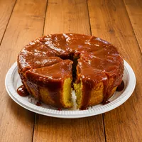 Delicioso bolo de milho com goiabada na Panificadora e Confeitaria Tia Luzia em Cuiabá/MT.