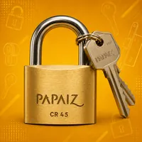 Cadeado Papaiz CR 45 com chaves no Chaveiro Click no Centro em Cuiaba/MT!