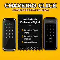Servico de instalacao de fechadura digital Pado e Intelbras no Chaveiro Click no Centro em Cuiaba/MT!