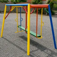 playground infantil modelo vai-vem em metal colorido fabricado pela Nisel Serralheria em Cuiabá/MT!