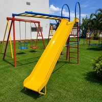 Playground completo de metal com escorregador da Nisel Serralheria no Santa Isabel em Cuiabá/MT!