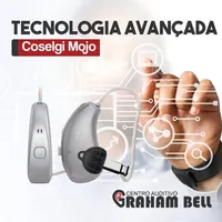 Aparelho auditivo Coselgi Mojo no Centro Auditivo Graham Bell em Campo Grande/MS.