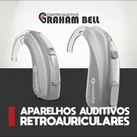 Aparelhos auditivos retroauriculares no Centro Auditivo Graham Bell em Campo Grande/MS.