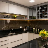 Cozinha planejada com armários modernos pela Armários Pita na Vila Marcos Roberto em Campo Grande/MS!