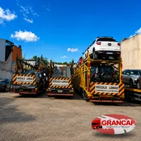Frota de cegonhas preparadas para transporte longo de veículos pela Grancap em Cuiabá MT.