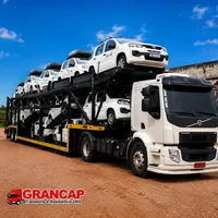Logística e distribuição de múltiplos veículos em cegonha pela Grancap Transporte em Cuiabá/MT.