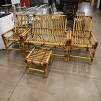 Jogo de cadeiras e mesa de bambu na Ideal Móveis no Jardim Imá em Campo Grande/MS!