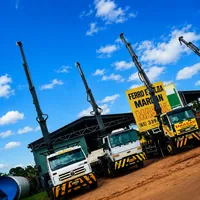 Frota de caminhões equipados com guindastes Munk na Ferro e Solda Marcon Munk em Campo Grande/MS!