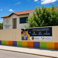 Fachada externa do berçário da Escola Manoel de Barros na Vila Almeida Lima em Campo Grande/MS!