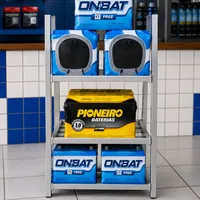 Expositor de baterias automotivas na Zero Parabrisas e Acessórios no Centro em Várzea Grande/MT!