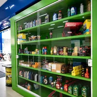 Vitrine com óleos e aditivos na Edson Auto Peças no Jardim Gloria I em Varzea Grande/MT!