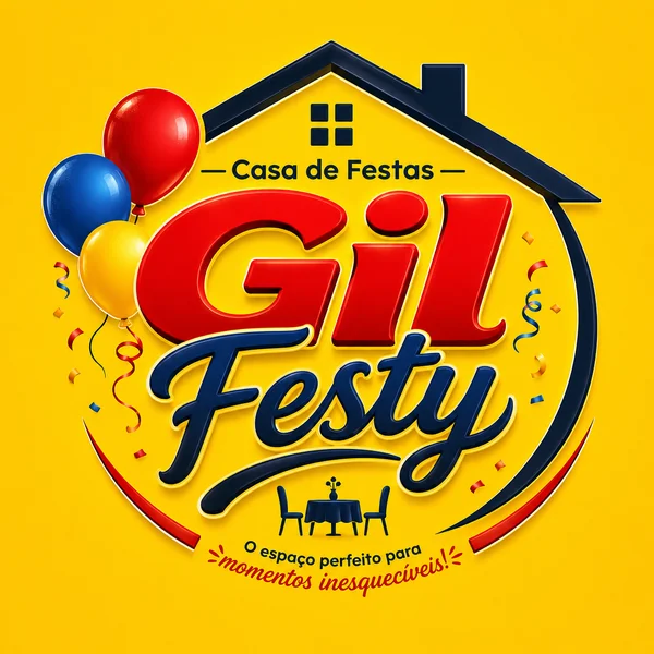 Logomarca da Casa de Festas - Gil Festy